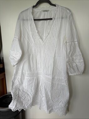 Club Monaco White Eyelet Nightie Dress